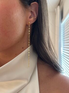 Gold chain duster earrings 4 in - like Ring Concierge!